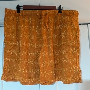 Goodfellow & Co Knit PJ Shorts Orange & Yellow With Pockets And Button Fly
